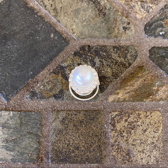 Pearl & Silver Rhinestone Hair Spinners - Picture 4 of 6